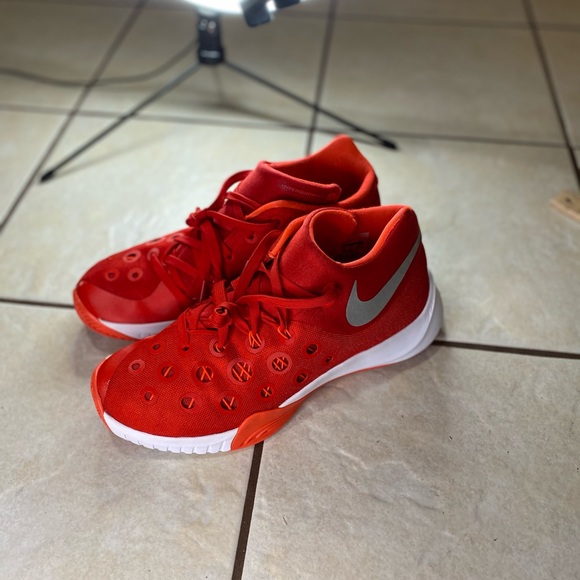 Nike Zoom Hyperquickness 2015 TB Basketball Shoes 749883-606 Unvrsty Red/Bright - Picture 2 of 9